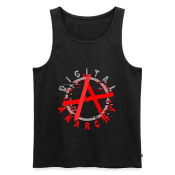 Digitial Anarchy Digital Anarchy Liberté - Débardeur bio Premium Homme - noir - Devant - AI Model Male 178 light (178cm)