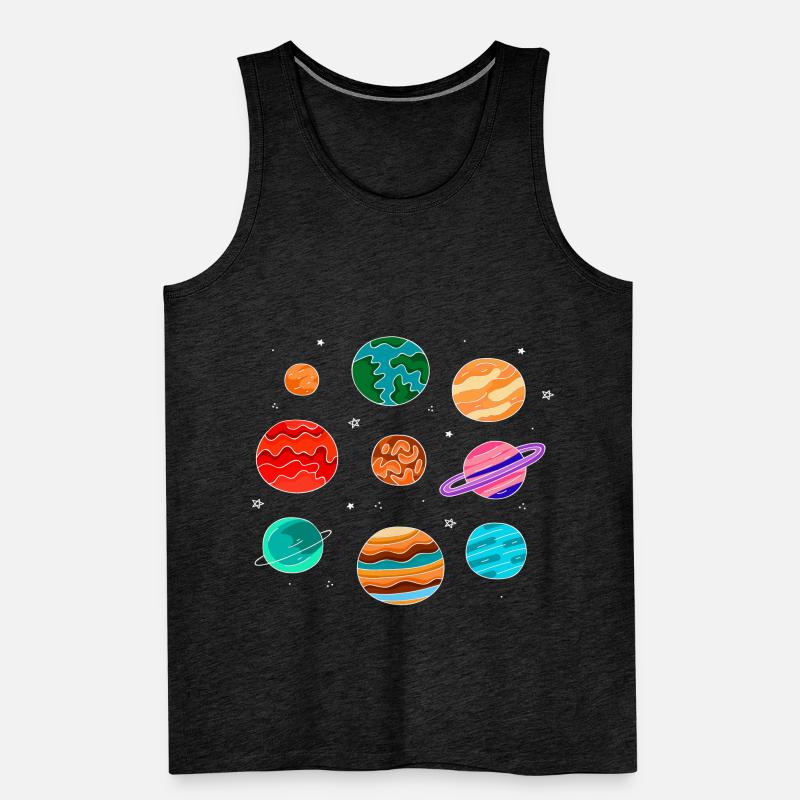 Solar system with planets solar system universe Men's Premium Organic Tank Top