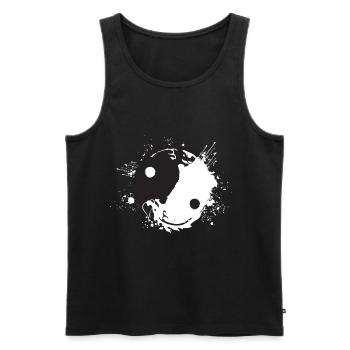 Yin Yang Drachen Ying Yang Symbol Zeichnung - Männer Premium Bio Tank Top - Schwarz - Vorne - AI Model Male 178 light (178cm)