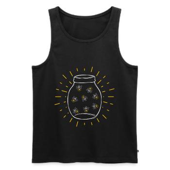 Süße Glühwürmchen im Glas - Männer Premium Bio Tank Top - Schwarz - Vorne - AI Model Male 178 light (178cm)