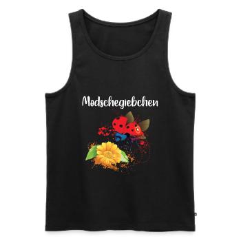 Modschegiebchen ostdeutsch Marienkäfer Sachsen - Männer Premium Bio Tank Top - Schwarz - Vorne - Michal (187cm)