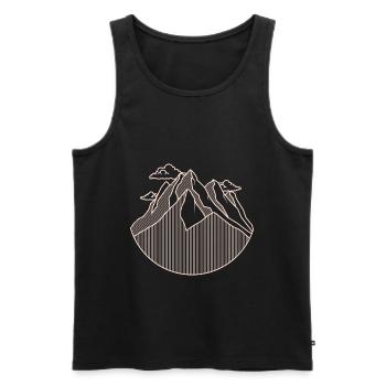 Minimalist mountains - Men's Premium Organic Tank Top - black - Front - Michal (187cm)