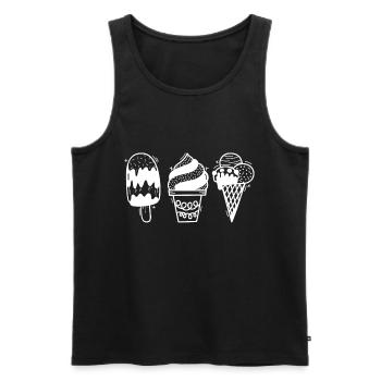 Eis - Männer Premium Bio Tank Top - Schwarz - Vorne - Michal (187cm)
