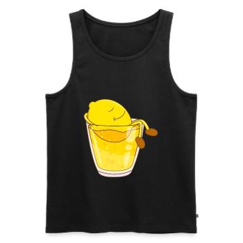 Citron doux dans citron limonade limonade - Débardeur bio Premium Homme - noir - Devant - AI Model Male 178 light (178cm)