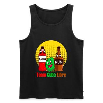 Team Cuba Libre Rum Cola Party Longdrink Getränk - Männer Premium Bio Tank Top - Schwarz - Vorne - AI Model Male 178 light (178cm)