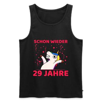 Schon wieder 29 Jahre Ü30 Geburtstagsgeschenk - Männer Premium Bio Tank Top - Schwarz - Vorne - Michal (187cm)