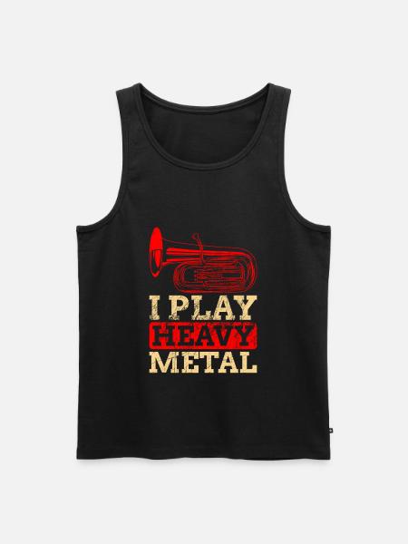Men's tuba design - Men's Premium Organic Tank Top - black