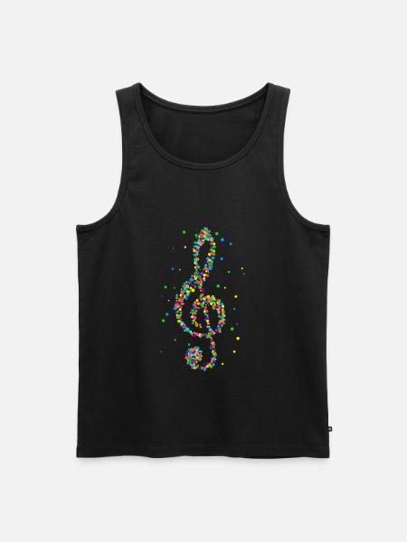 Musique clé de sol musicien clé de sol - Débardeur bio Premium Homme - noir