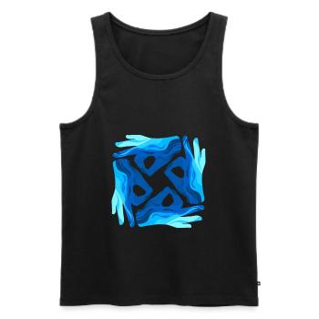 Taucherzeichen Symbol Kunst Taucher Geschenk - Männer Premium Bio Tank Top - Schwarz - Vorne - AI Model Male 178 light (178cm)