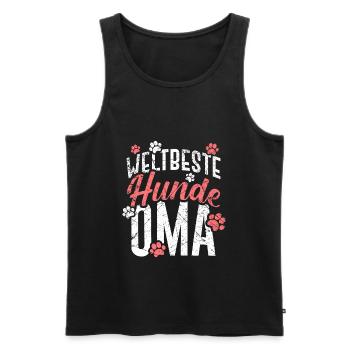 Hunde Oma Geschenk Hundesitter Hundebesitzer - Männer Premium Bio Tank Top - Schwarz - Vorne - Michal (187cm)