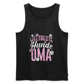 Hundebesitzer Weltbeste Hunde Oma Hundebesitzer - Männer Premium Bio Tank Top - Schwarz - Vorne - Michal (187cm)