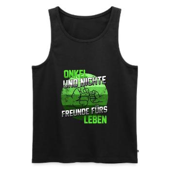 Onkel Geschenk Spruch Onkel und Nichte Freunde - Männer Premium Bio Tank Top - Schwarz - Vorne - Michal (187cm)