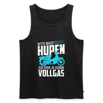 Nicht hupen fahre schon Vollgas Moped Mofa - Männer Premium Bio Tank Top - Schwarz - Vorne - Michal (187cm)