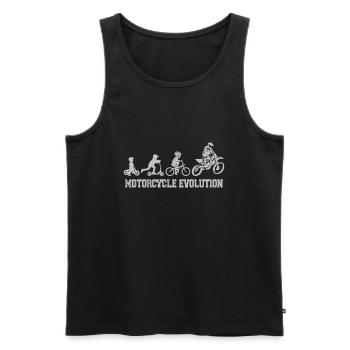 Motorcycle Evolution Motocross Mensch Entwicklung - Männer Premium Bio Tank Top - Schwarz - Vorne - AI Model Male 178 light (178cm)