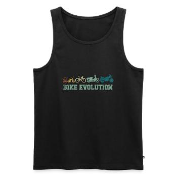 Motorrad Evolution Spruch Bike Evolution Motorrad - Männer Premium Bio Tank Top - Schwarz - Vorne - AI Model Male 178 light (178cm)