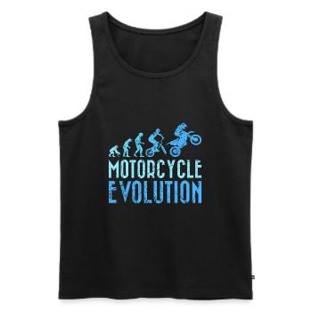 Motorcyclist Evolution Human Development - Men's Premium Organic Tank Top - black - Front - AI Model Male 178 light (178cm)