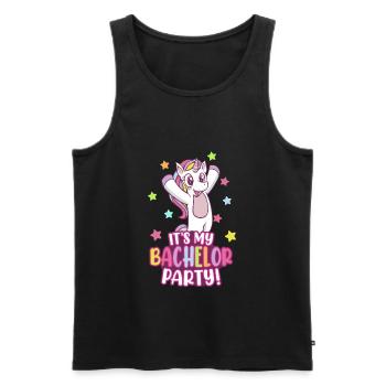 It's my Bachelor Party Bachelor 2021 Graduation - Men's Premium Organic Tank Top - black - Front - AI Model Male 178 light (178cm)
