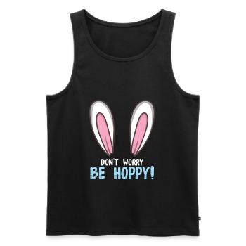 Osteregschenk Lapins Lièvres Renard be hoppy - Débardeur bio Premium Homme - noir - Devant - AI Model Male 178 light (178cm)
