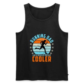 Running Dad Dad Gift Saying Marathon Run - Men's Premium Organic Tank Top - black - Front - Michal (187cm)