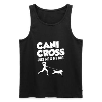 Dog Sports Running with Dog Running Saying Runner - Men's Premium Organic Tank Top - black - Front - AI Model Male 178 light (178cm)