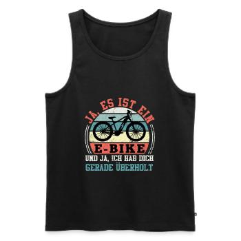 Das ist ein E-Bike das dich überholt Fahrrad - Männer Premium Bio Tank Top - Schwarz - Vorne - AI Model Male 178 light (178cm)