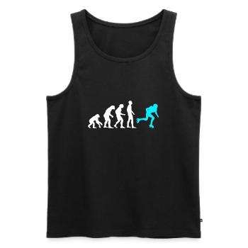 Affe Mensch Rollschuhfahrer Rollschuhe Rollerskate - Männer Premium Bio Tank Top - Schwarz - Vorne - AI Model Male 178 light (178cm)