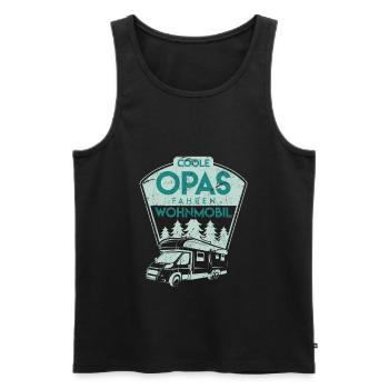 Coole Opas fahren Wohnmobil Camper Camping Spruch - Männer Premium Bio Tank Top - Schwarz - Vorne - AI Model Male 178 light (178cm)