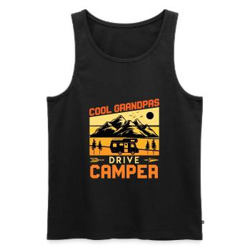 Cool Grandpas Drive Motorhome Motorhome Gift - Men's Premium Organic Tank Top - black - Front - Michal (187cm)
