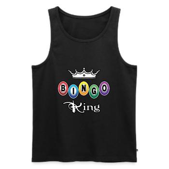 bingo roi jouer au bingo - Débardeur bio Premium Homme - noir - Devant - Michal (187cm)