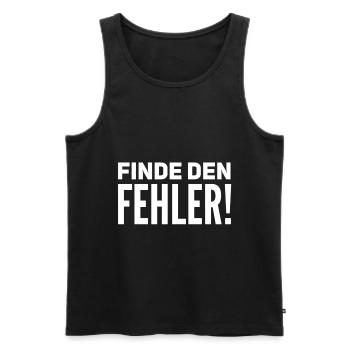 Finde den Fehler - Männer Premium Bio Tank Top - Schwarz - Vorne - AI Model Male 178 light (178cm)