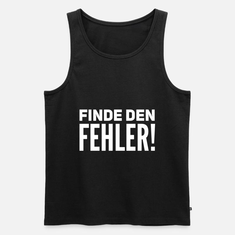 Finde den Fehler - Männer Premium Bio Tank Top - Schwarz