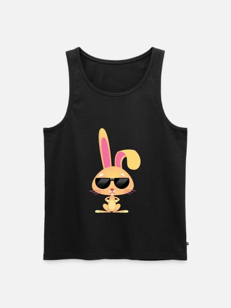 cool, söt kanin med solglasögon - Ekologisk premium tanktopp herr - svart