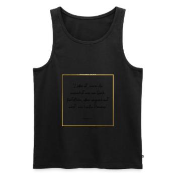 Liebe ist wie Pommes! - Männer Premium Bio Tank Top - Schwarz - Vorne - Michal (187cm)