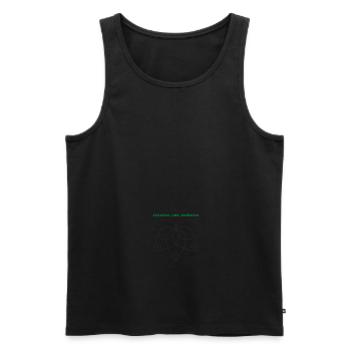 méditation - Débardeur bio Premium Homme - noir - Devant - Michal (187cm)
