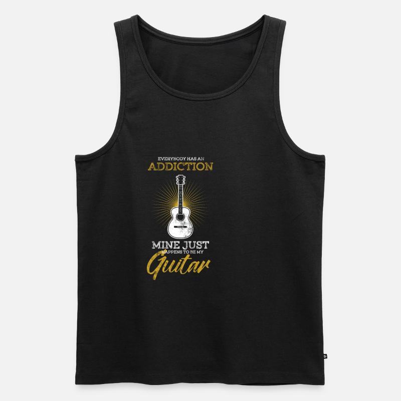 gitarre - Männer Premium Bio Tank Top - Schwarz