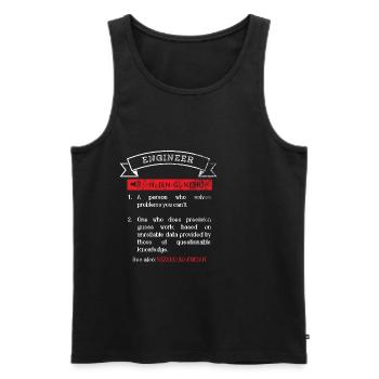 Ingenieur - Männer Premium Bio Tank Top - Schwarz - Vorne - Michal (187cm)