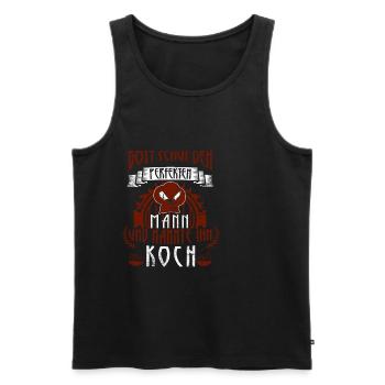 koch geschenk - Männer Premium Bio Tank Top - Schwarz - Vorne - AI Model Male 178 light (178cm)