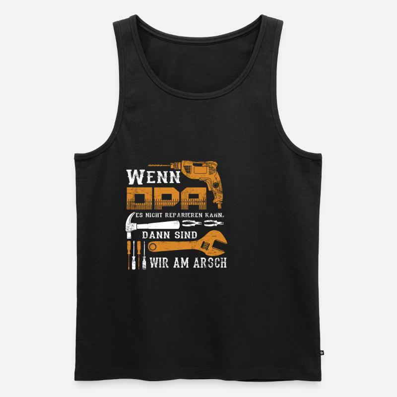 opa geschenk - Männer Premium Bio Tank Top - Schwarz