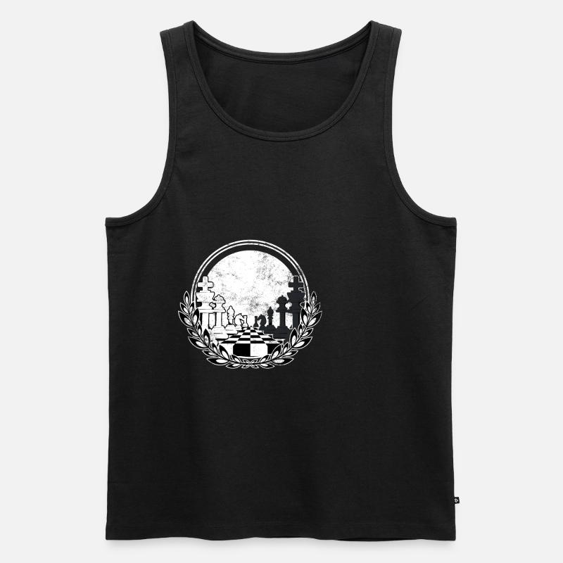 schach - Männer Premium Bio Tank Top - Schwarz