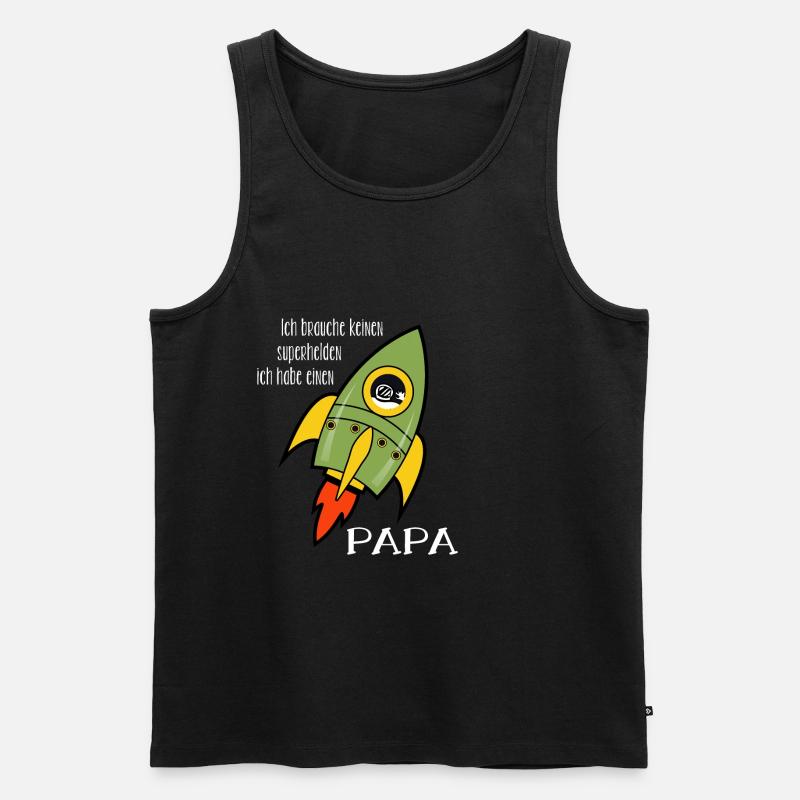 papa weihnachtsgeschenk - Männer Premium Bio Tank Top - Schwarz