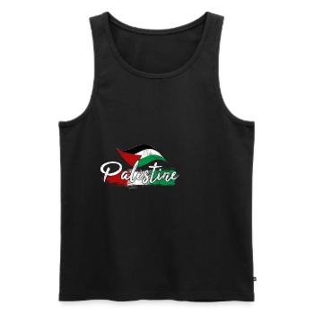 Palestine - Débardeur bio Premium Homme - noir - Devant - Michal (187cm)