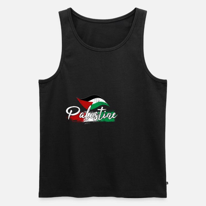 palästina - Männer Premium Bio Tank Top - Schwarz