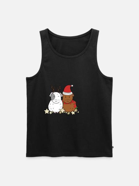 Cochon d'inde noel - Débardeur bio Premium Homme - noir