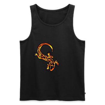 salamander - Männer Premium Bio Tank Top - Schwarz - Vorne - Michal (187cm)