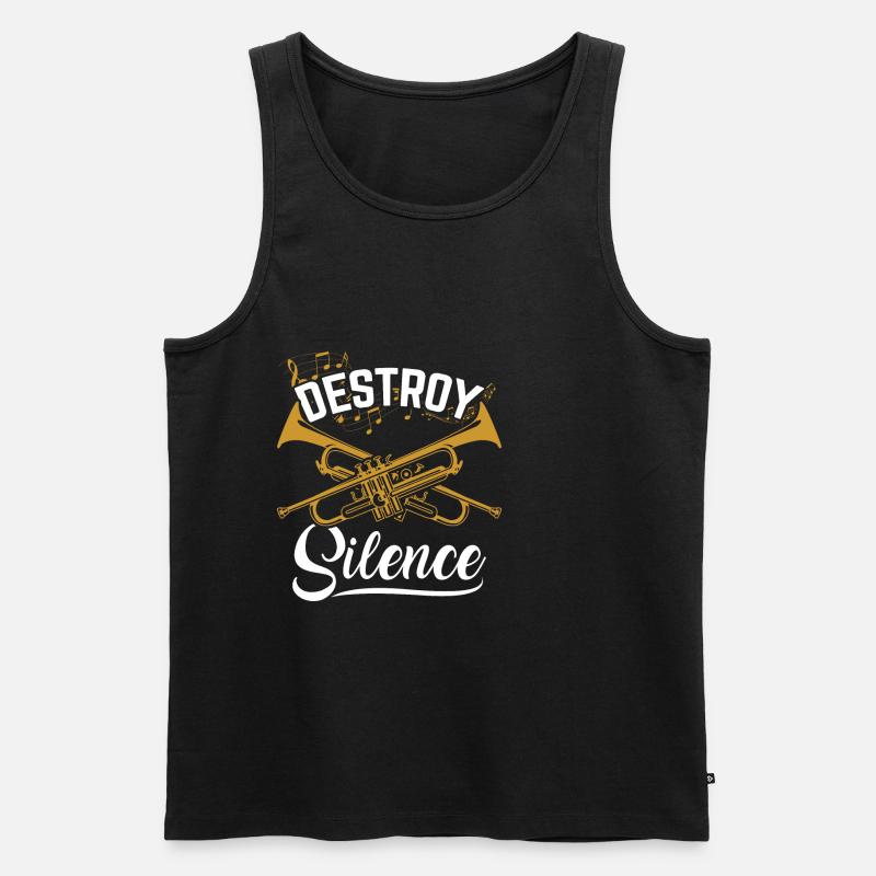 trompete - Männer Premium Bio Tank Top - Schwarz