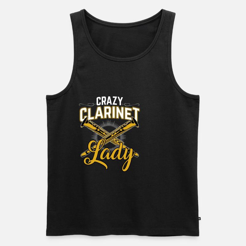 Klarinette - Männer Premium Bio Tank Top - Schwarz
