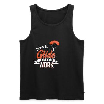 paragliding - Männer Premium Bio Tank Top - Schwarz - Vorne - Michal (187cm)