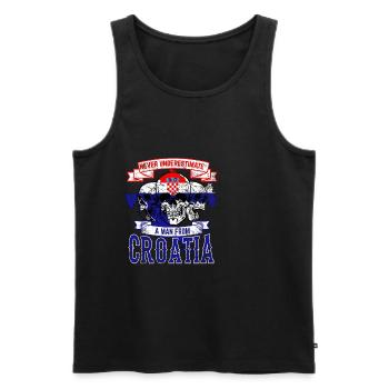 kroatien - Männer Premium Bio Tank Top - Schwarz - Vorne - Michal (187cm)