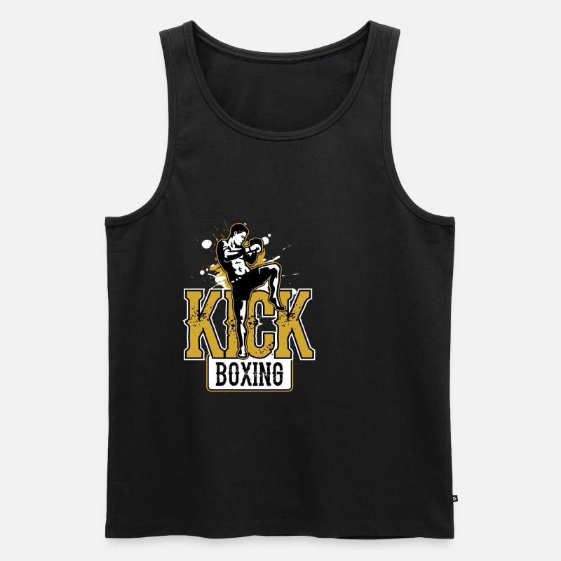 Kickboxen - Männer Premium Bio Tank Top - Schwarz