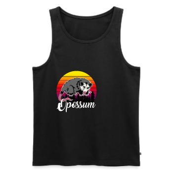 Opossum - Männer Premium Bio Tank Top - Schwarz - Vorne - AI Model Male 178 light (178cm)